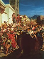 Execution of a Jewess in Tangiers by Alfred Dehodencq, c. 1861—the 1834 execution of Sol Hachuel as imagined by the European painter 27 years later.[76]