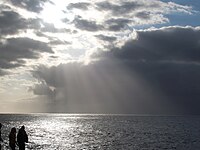 Vistas al océano Atlántico desde Puerto de la Cruz