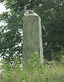 This "obelisk" on the hill west of Btty Kellogg Pit B is in fact a chimney.42°23′03″N 70°58′51″W﻿ / ﻿42.384271°N 70.980735°W﻿ / 42.384271; -70.980735