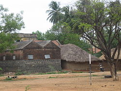 A portion of the village around the temple