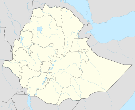 Locations of the 2020-21 Ethiopian Premier League teams
