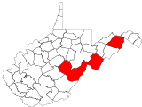 County distribution map.