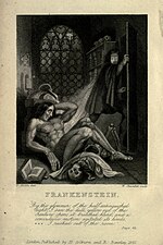 העטיפה הפנימית של הספר פרנקנשטיין, מהדורת 1831