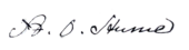 signature d'Allan Octavian Hume