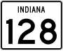 State Road 128 marker