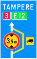 Layout of detour or bypass route (Finland)