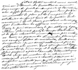 Fragment of a letter from Alix Payen recopied in his memoirs, dated 18 April.