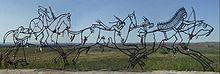 Indian monument at Little Bighorn Battlefield National Monument