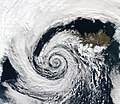 Image 9An extratropical cyclone near Iceland (from Cyclone)