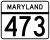 Maryland Route 473 marker
