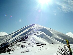 Mount Feathertop as seen from the saddle to the south in early spring.