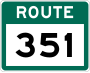 Route 351 marker