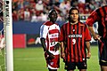 Dominic Oduro (links) als Spieler des US-amerikani- schen Clubs FC Dallas und Ricardinho (rechts); am 31. März 2007