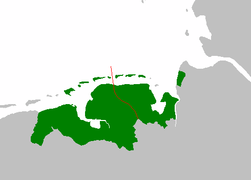 The former East Frisian-speaking area