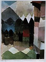 Föhn im Marc’schen Garten, 1915, watercolor on paper on cardboard, Lenbachhaus, Munich