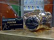 Plastic-wrapped Pentax LX Gold on display