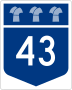 Highway 43 marker