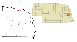 Location of Cedar Bluffs, Nebraska