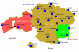 Signoria di Biscaglia - Localizzazione