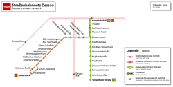 Dessau tramway network, 2022