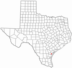 Location of Taft, Texas