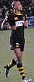 Rugby player with wrist brace