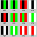 The twelve standard dayboards used on USCG ranges.