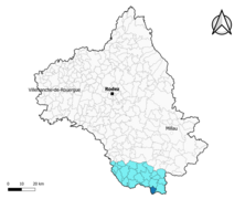 Arnac-sur-Dourdou dans l'intercommunalité en 2020.