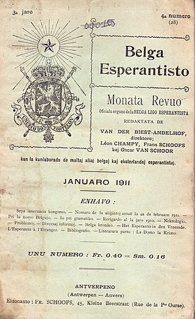 Image illustrative de l’article Belga Esperantisto