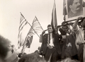 Image 85Nicolae Ceaușescu and others welcome the Red Army as it enters Bucharest on 30 August 1944. (from History of Romania)