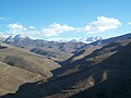 Sur la route entre Ait Mhamed et Zaouia Ahansal: un paysage sublime sur une altitude dépassant 2000 mètres