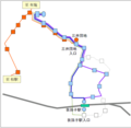 北口あけぼの線の変遷4（あけぼの山公園入口への延長）