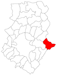 Location in Ilfov County