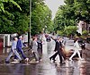 Cassini imaging team imitating the cover of Abbey Road, June 2001