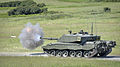 Challenger 2 fires a practice round