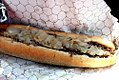 A Dalessandro's cheesesteak sandwich