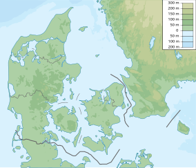 Map showing the location of Agri Bavnehøj, hill Barrow Mound, Denmark