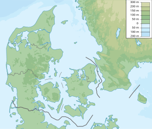 Øresund na zemljovidu Danske