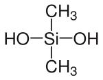 Strukturformel von Dimethylsilandiol