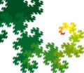 Des courbes de taille croissante (ratio racine(2)) forment une spirale infinie. 4 de ces spirales, disposées à 90°, pavent le plan.