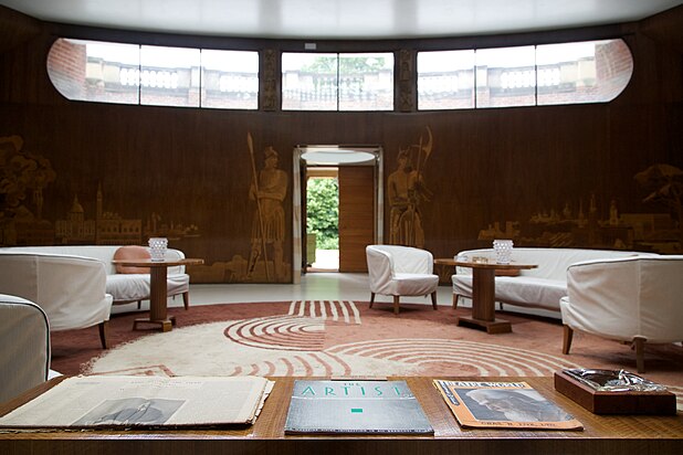 Parts of Eltham Palace including the entrance hall,