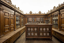 Convent pharmacy exhibited at the Museo nazionale della scienza e della tecnologia Leonardo da Vinci of Milan
