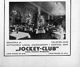 Advertising for the Jockey-Club, ca 1935