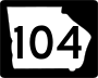 State Route 104 marker