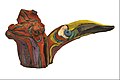 Firebird, 1996 colored wood, height 40 cm MNMA, Jagodina