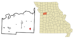 Location of Concordia, Missouri