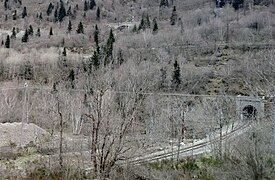 Les deux accès du tunnel hélicoïdal de Saillens