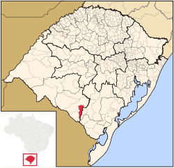 Location of Hulha Negra in Rio Grande do Sul