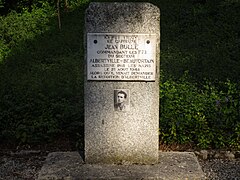 Monument érigé sur le lieu de découverte du corps de Jean Bulle.