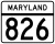 Maryland Route 826 marker